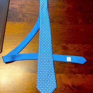 Thomas Pink Giraffes & Palms Lt Blue/Pink tie